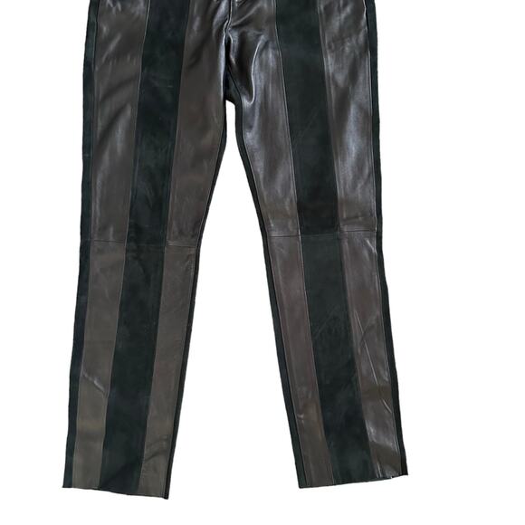 FRAME Paneled 100% Suede & Leather Belted Pants Women’s 26 x28 - Picture 5 of 15